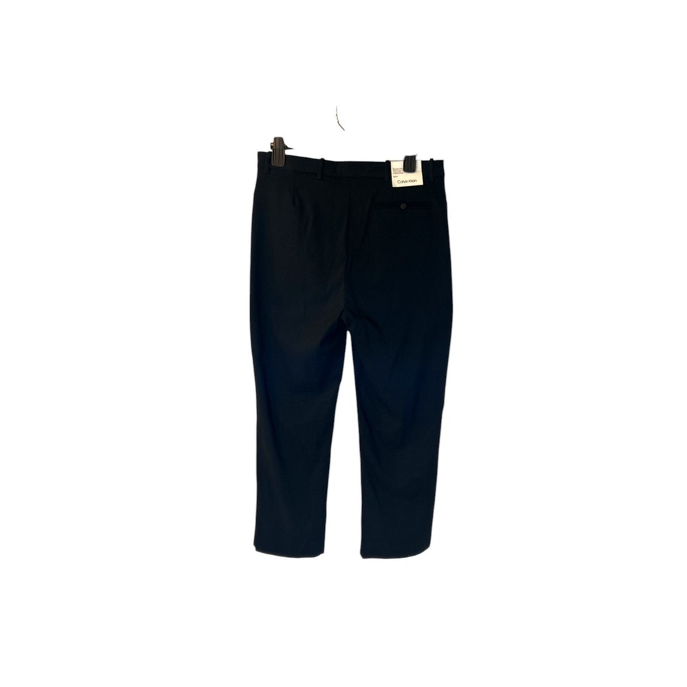 Calvin Klein Cropped Pants Tapered Leg Fitted Black Size 8 - Picture 2 of 6